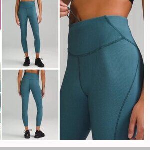 Special Edition Base Pace HR tight 25” two toned (teal) ribbed leggings sz 6